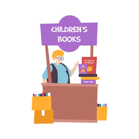 Childrens Books Sale Compositionのイラスト素材