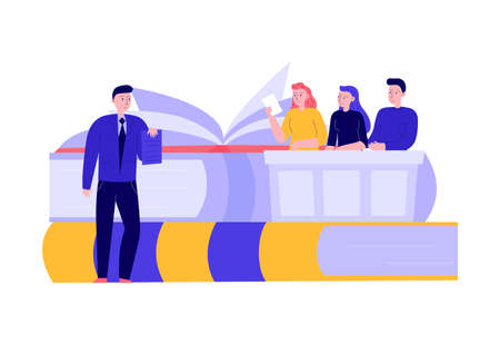 Book Court Trial Compositionのイラスト素材