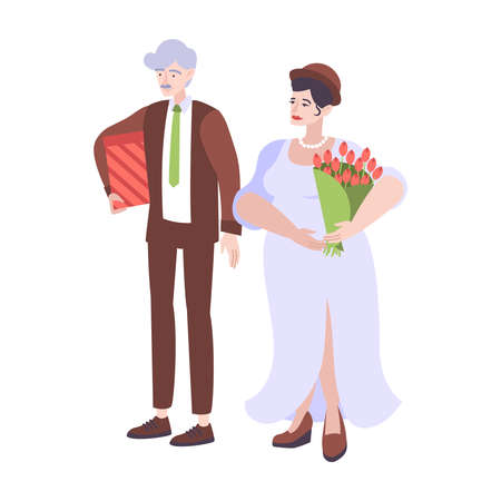Parents Wedding Gifts Compositionのイラスト素材