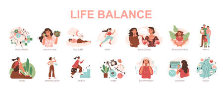 Life Balance Color Setのイラスト素材