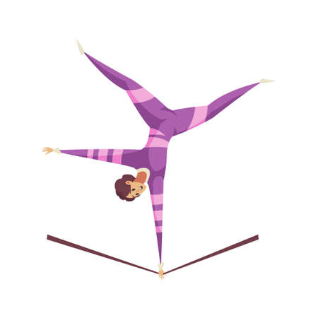 Rope Equilibrist Circus Compositionのイラスト素材