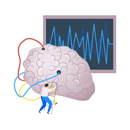 Brain Doctor Flat Compositionのイラスト素材