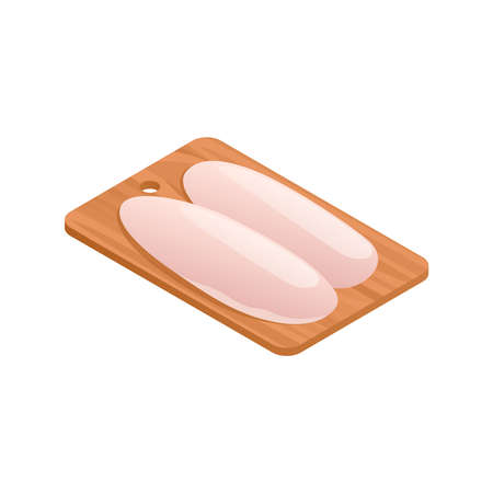 Meat Fillet Isometric Compositionのイラスト素材