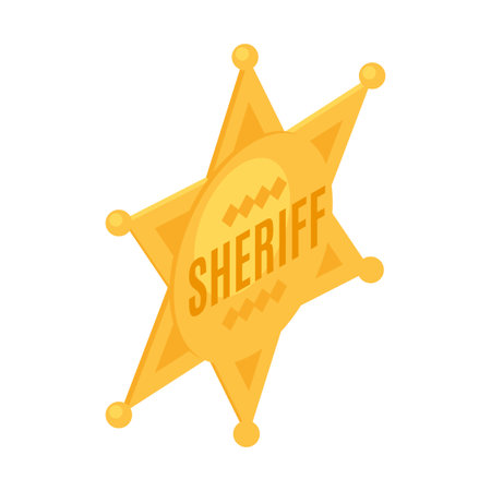 Sheriff Star Sign Compositionのイラスト素材