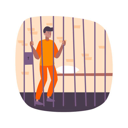 Prisoner In Cage Compositionのイラスト素材