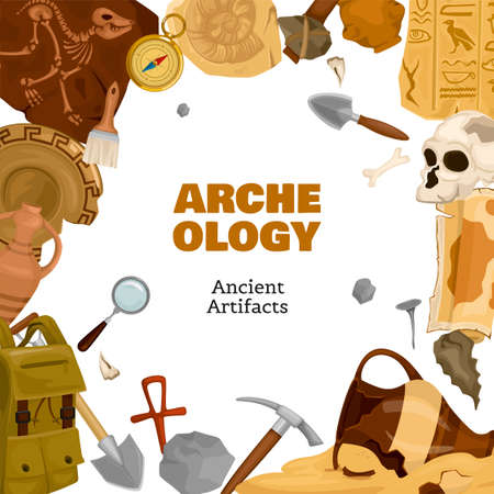 Archeology Text Frame Compositionのイラスト素材