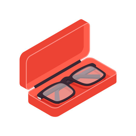 Glasses In Case Compositionのイラスト素材