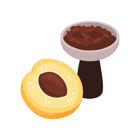 Peach Hookah Tobacco Compositionのイラスト素材