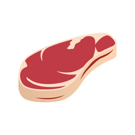 Meat Steak Isometric Compositionのイラスト素材