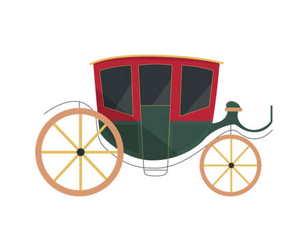 Illustration for Medieval Carriage Vintage Composition - Royalty Free Image