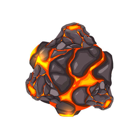 Hot Asteroid Cartoon Compositionのイラスト素材