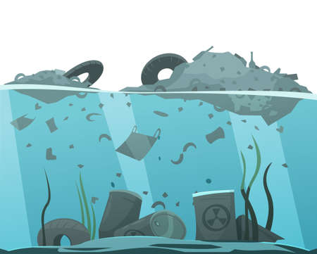 Dirt In Water Compositionのイラスト素材
