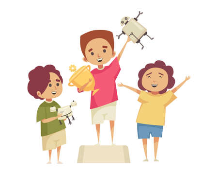 Kids Robotics Contest Compositionのイラスト素材