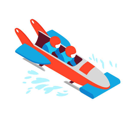 Bobsleigh Winter Sport Compositionのイラスト素材