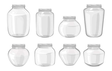 Jar Transparent Setのイラスト素材