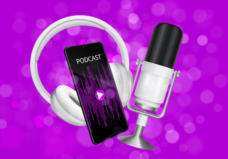 Glamour Podcast Rig Compositionのイラスト素材