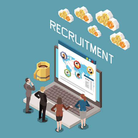 Remote Recruitment Conceptのイラスト素材