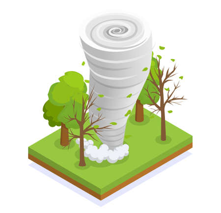Tornado Isometric Compositionのイラスト素材