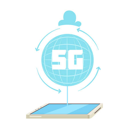 5G Smartphone Connectivity Compositionのイラスト素材