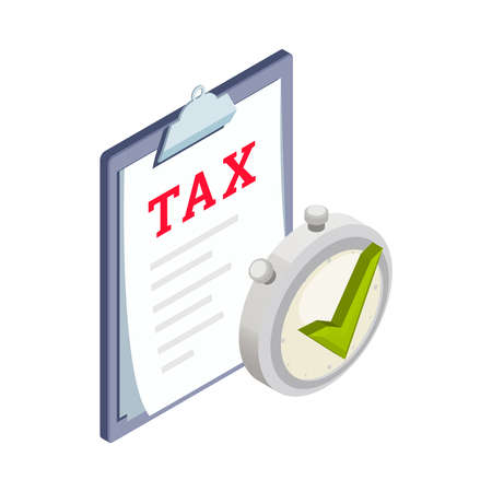 Tax Agreement Approval Compositionのイラスト素材