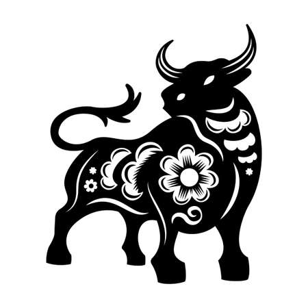 Chinese Zodiac Ox Compositionのイラスト素材