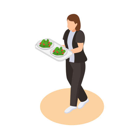 Sea Cruise Waiter Compositionのイラスト素材
