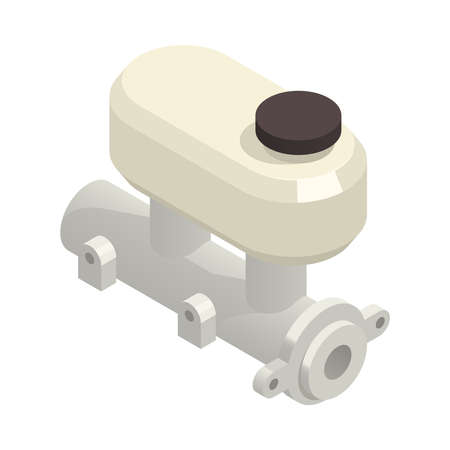 Auto Brake Isometric Compositionのイラスト素材