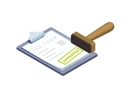 Tax Form Approved Compositionのイラスト素材