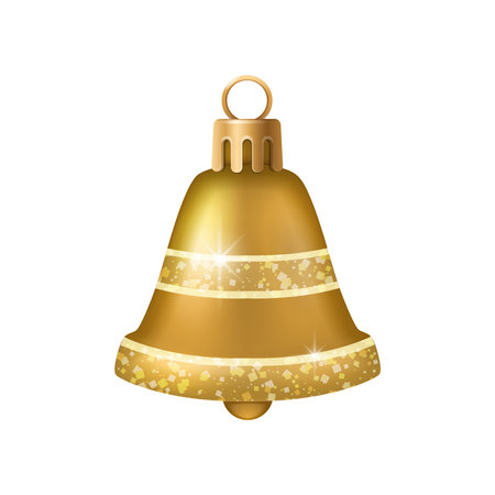 Golden Bell Ornament Compositionのイラスト素材