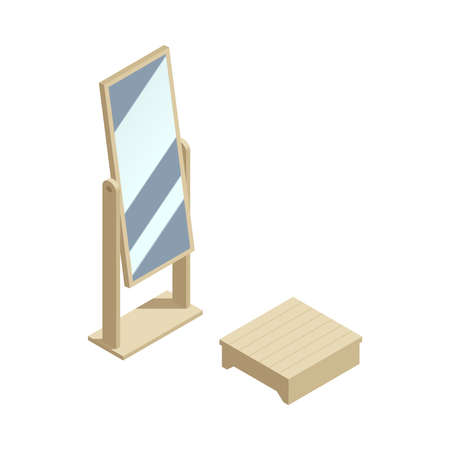 Fashion Studio Mirror Compositionのイラスト素材