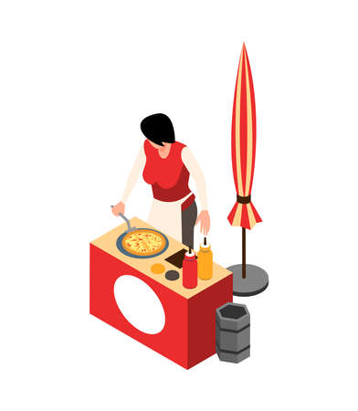 Outdoor Pizza Point Compositionのイラスト素材