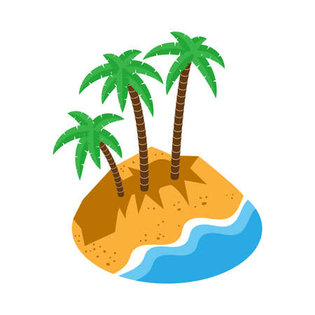 Exotic Resort Round Compositionのイラスト素材
