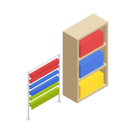 Atelier Fabric Rolls Compositionのイラスト素材