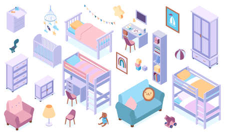 Children Room Setのイラスト素材