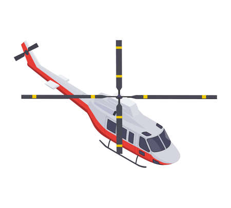 Emergency Service Helicopter Compositionのイラスト素材