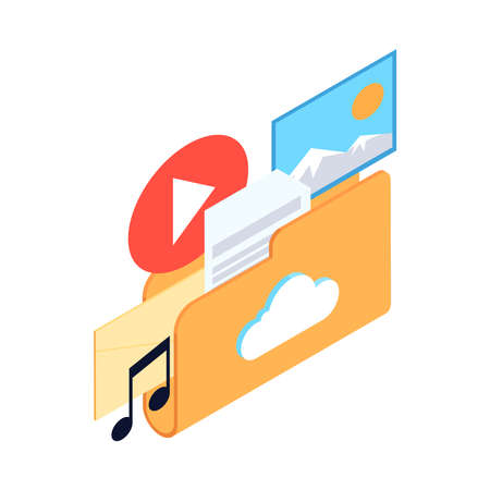 Media Content Icons Compositionのイラスト素材