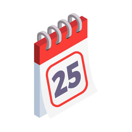 Tax Calendar Isometric Compositionのイラスト素材