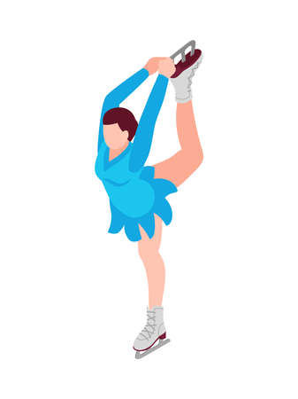 Figure Skating Girl Compositionのイラスト素材