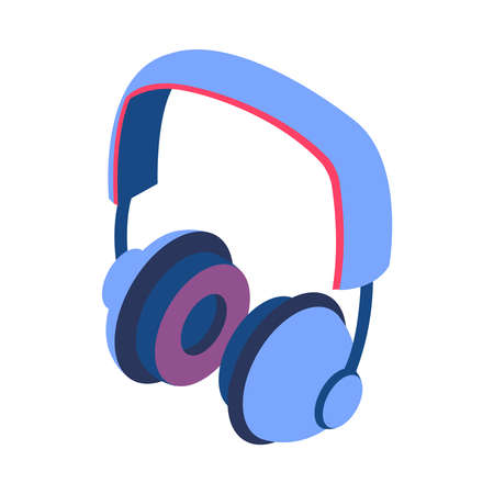Isometric Gaming Headphones Compositionのイラスト素材