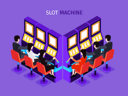 Isometric Casino Illustrationのイラスト素材