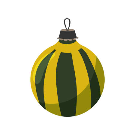 Striped Christmas Ball Compositionのイラスト素材
