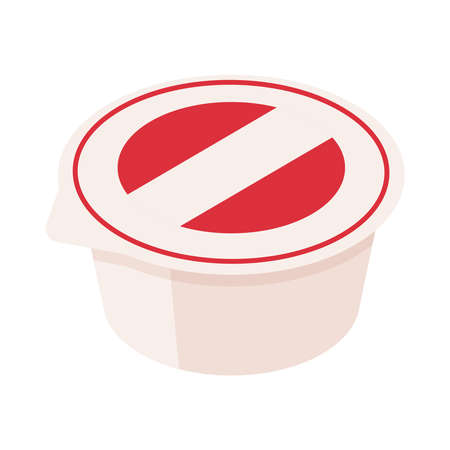 Butter Round Package Compositionのイラスト素材