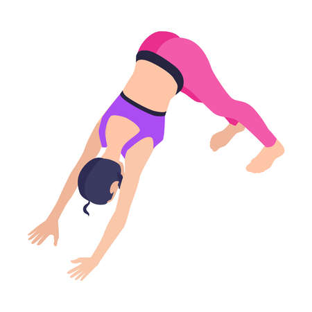 Yoga Pose Iconのイラスト素材