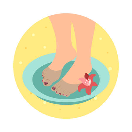 Pedicure Isometric Iconのイラスト素材
