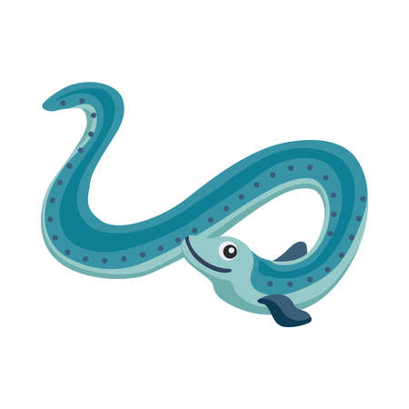 Cartoon Eel Illustrationのイラスト素材