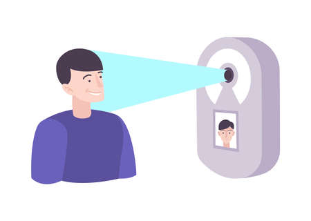Biometric Technology Iconのイラスト素材