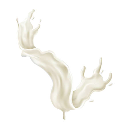 Realistic Milk Splashのイラスト素材