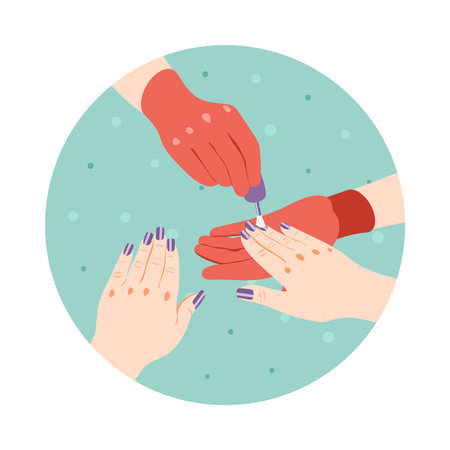 Manicure Isometric Iconのイラスト素材