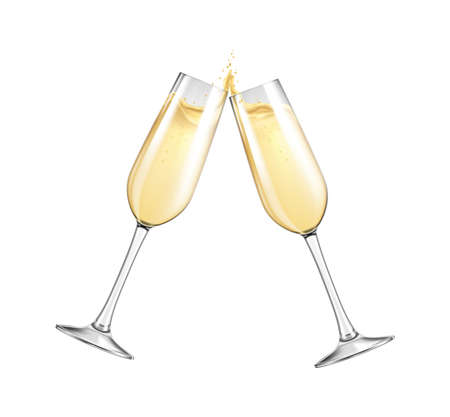 Champagne Glasses Illustrationのイラスト素材