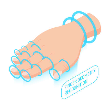 Biometric Authentication Iconのイラスト素材